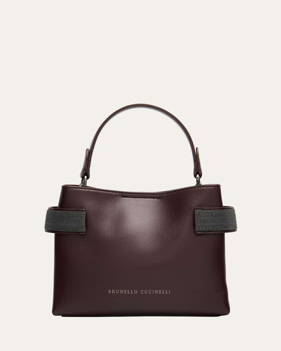 Essence Monili Leather Top-Handle Bag